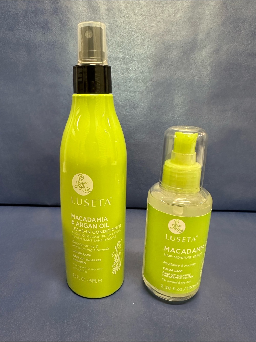 NWT Luseta Bundle Macadamia & Argan Oil Leave-In Conditioner + Hair Oil Serum